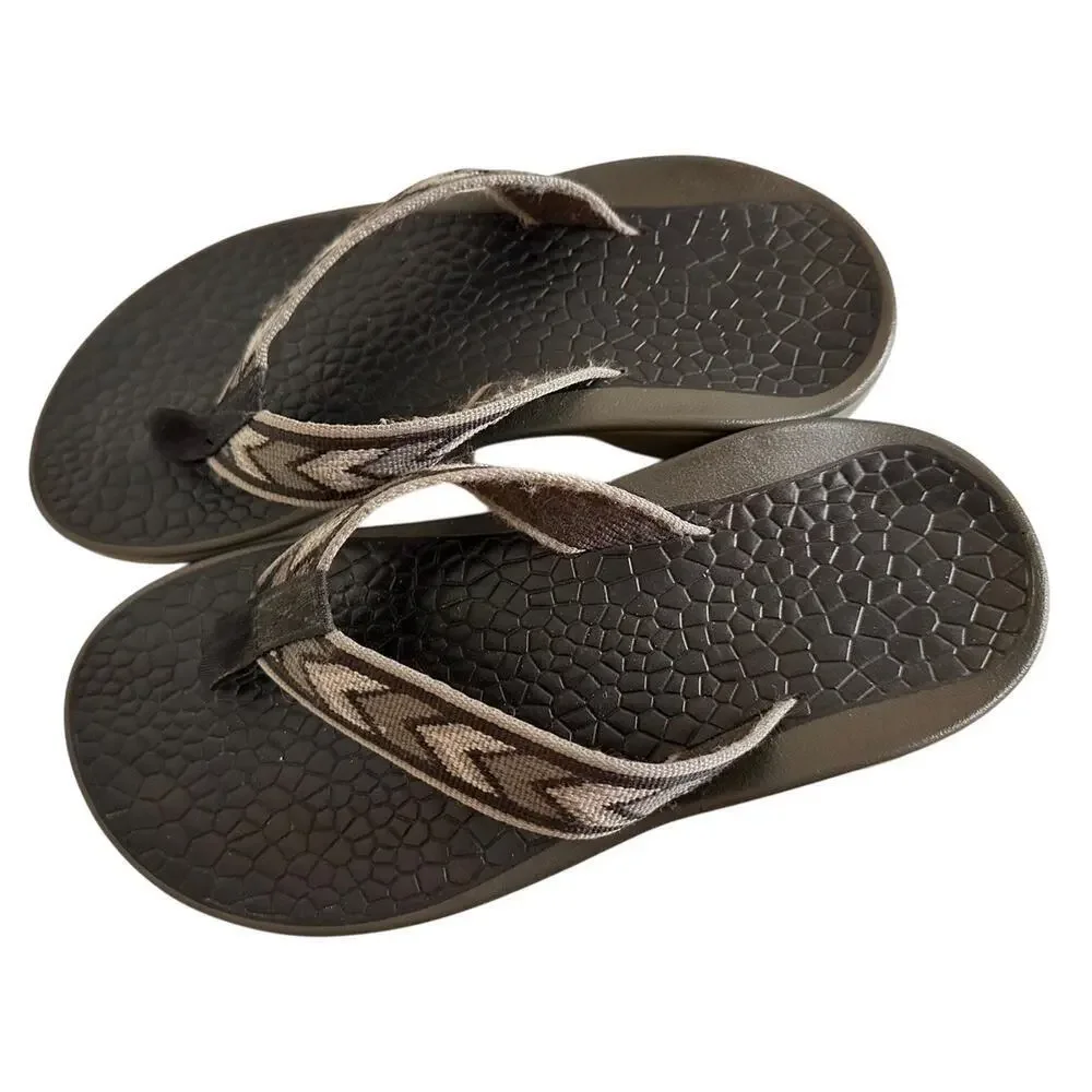 Chaco Classic Flip‎ Flop Thong Sandals Black Men Sz 7 Women’s 8.5 Gorpcore Beach